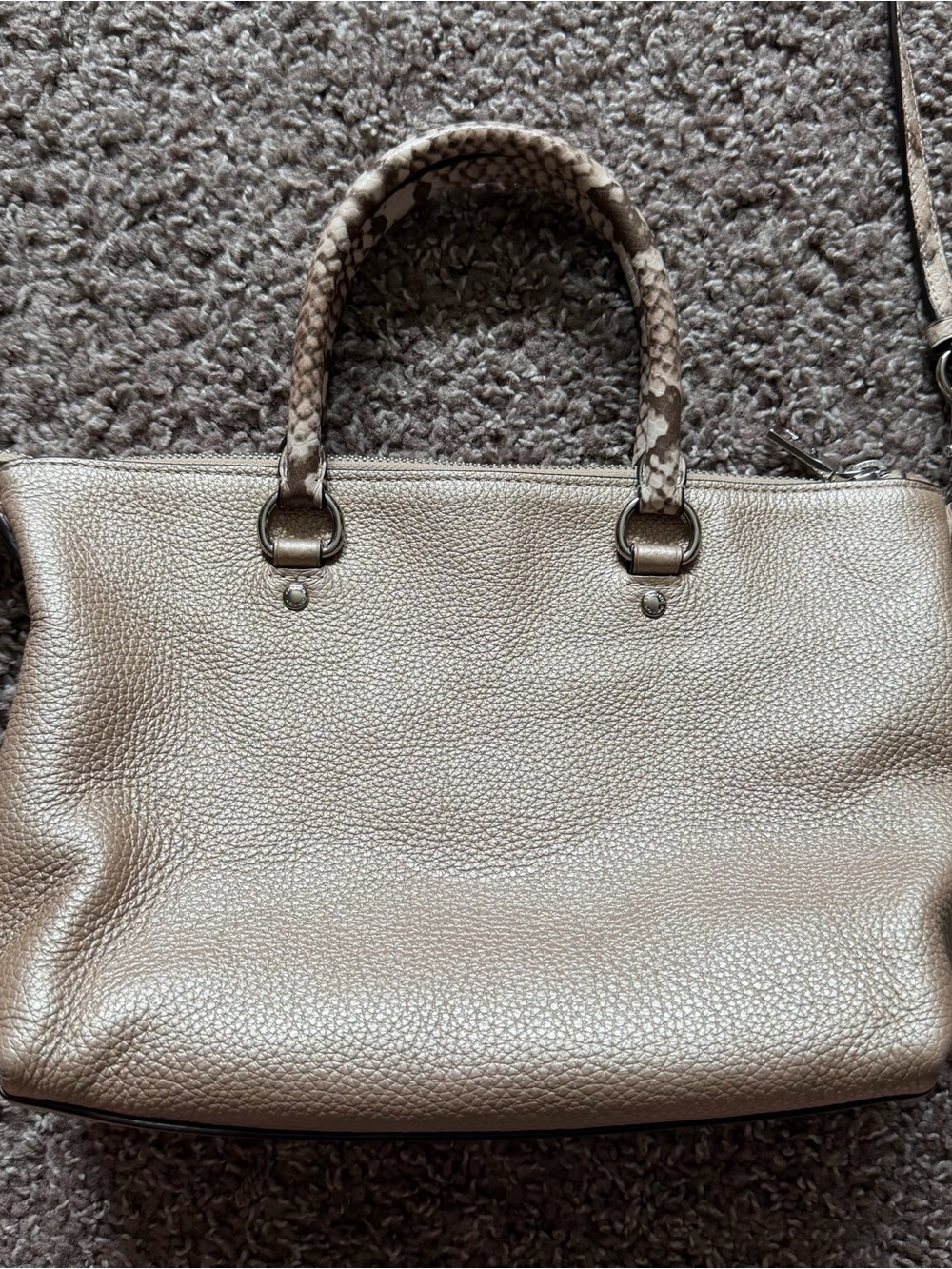 Coach Mini Emma Satchel S38877 Rose Gold Crossbody Bag - Picture 4 of 9